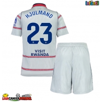 Camisa de Futebol Atletico Madrid Morten Hjulmand #23 Equipamento Alternativo Infantil 2026-27 Manga Curta (+ Calças curtas)